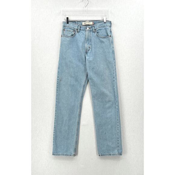 VINTAGE LEVIS 505 Regular Fit Jeans Mens 32 Light Wash Slim Straight Leg Denim